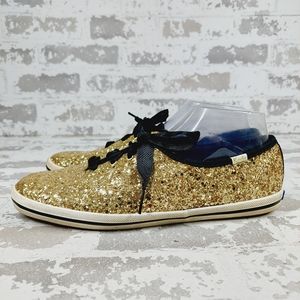 Keds x Kate Spade New York Women Champion Gold Glitter Athleisure Sneakers D780